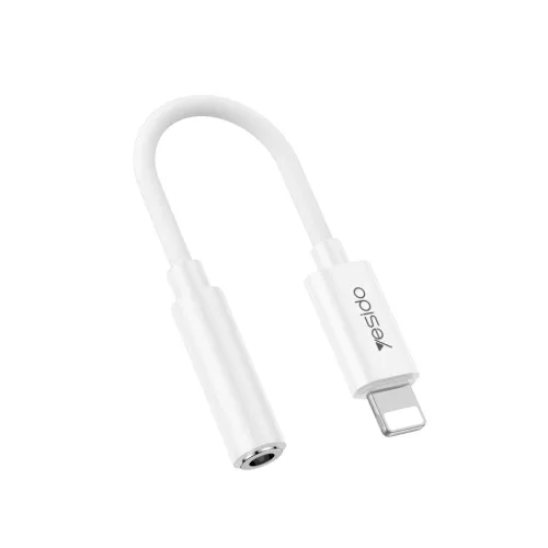 Yesido Adapter YAU44 Audio - Lightning - jack 3,5mm - fehér