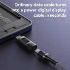 Yesido OTG Adapter GS24 - Type C (férfi) to Type C (női) - LCD kijelzővel fekete