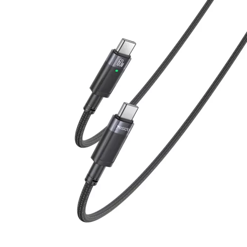 Yesido kábel CA160 fonott - Type C Type C-hez - PD 60W 1,2 méter fekete