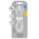 Blavec Cable Candy fonott - Type C to Type C - PD 60W 3A 1 méter (CCA-CC3W10) fehér