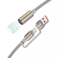 HOCO kábel USB A / Type C LED fénnyel UA38C arany