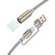 HOCO kábel USB A / Type C LED fénnyel UA38C arany