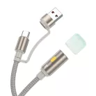 HOCO kábel USB A / Type C LED fénnyel UA38C arany