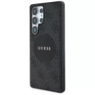Guess 4G Kerek Folt Klasszikus Logós MagSafe tok Samsung Galaxy S25 Ultra fekete tok