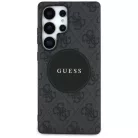 Guess 4G Kerek Folt Klasszikus Logós MagSafe tok Samsung Galaxy S25 Ultra fekete tok