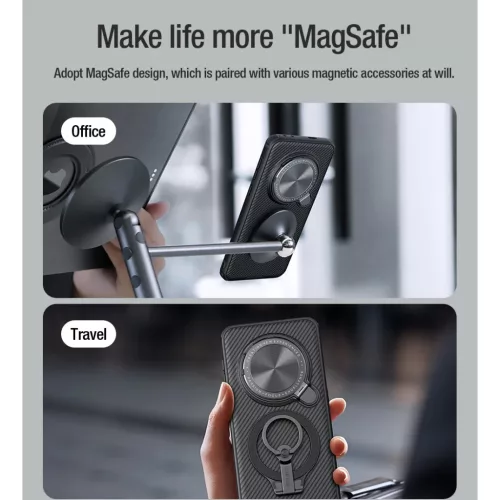 Honor Magic 7 Pro fekete Nillkin CamShield Pro mágneses tok