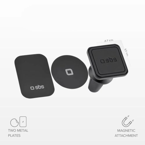 Mágneses okostelefon tartó SBS TESUPMAGLCLIP - fekete