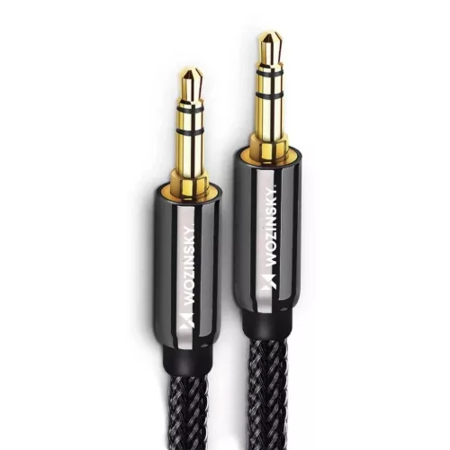 Wozinsky univerzális mini jack kábel 2x AUX kábel 1.5 m fekete