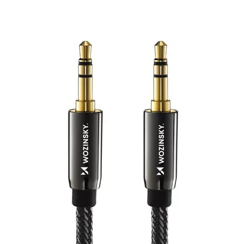 Wozinsky univerzális mini jack kábel 2x AUX kábel 1.5 m fekete