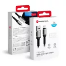 FORCELL F-ENERGY C257 kábel USB A - Lightning 2,4A 12W Cafule 3 m fekete,