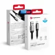 FORCELL F-ENERGY C257 kábel USB A - Lightning 2,4A 12W Cafule 3 m fekete,