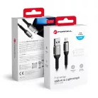 FORCELL F-ENERGY C257 kábel USB A - Lightning 2,4A 12W Cafule 2 m fekete