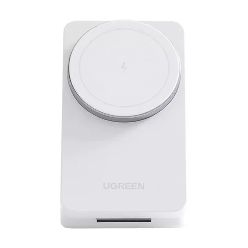 Ugreen W528 2 az 1-ben induktív töltő iPhone-hoz, AirPods-hoz, 20W (fehér)