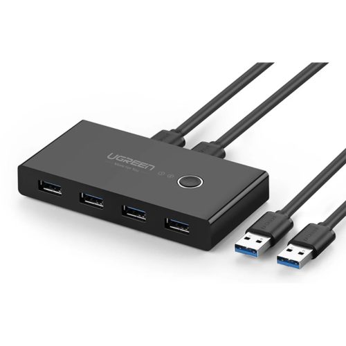 UGREEN 30768B Kapcsolódoboz, USB 3.0 (fekete), adapter