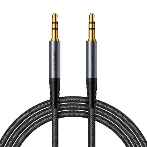 Joyroom sztereó audiokábel AUX 3.5 mm minijack 1,2 m fekete (SY-A08)
