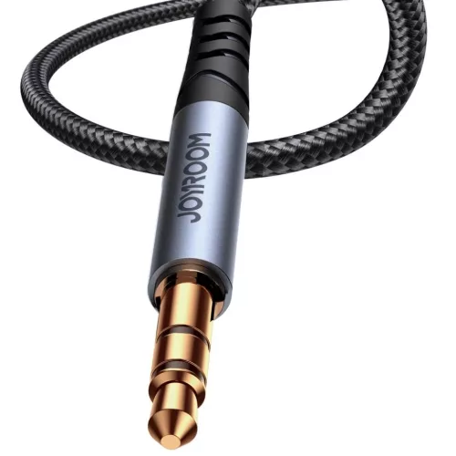 Joyroom sztereó audiokábel AUX 3.5 mm minijack 1,2 m fekete (SY-A08)