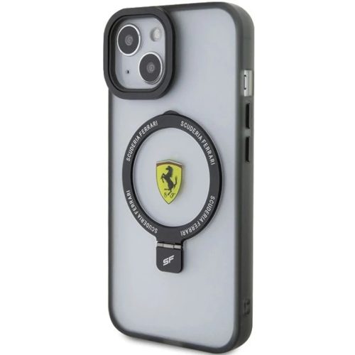 Ferrari Ring Stand 2023 Collection MagSafe tok iPhone 15 Plus / 14 Plus - Fekete