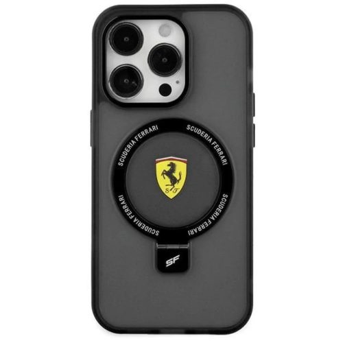 Ferrari Ring Stand 2023 Collection MagSafe tok iPhone 15 Plus / 14 Plus - Fekete