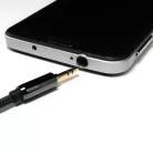 Wozinsky derékszögű AUX kábel (férfi-férfi) mini jack kábel 1.5 m fekete