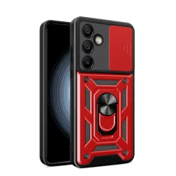   Páncélozott Hybrid Armor Camshield tok állvánnyal és kameravédővel Samsung Galaxy A26 - piros tok