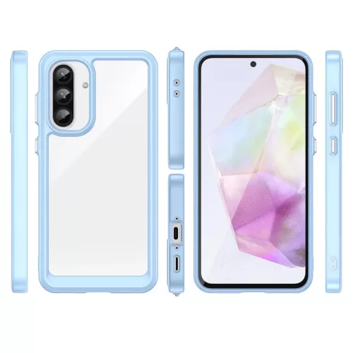 Outer Space Case tok Samsung Galaxy A26-hoz rugalmas kerettel - kék