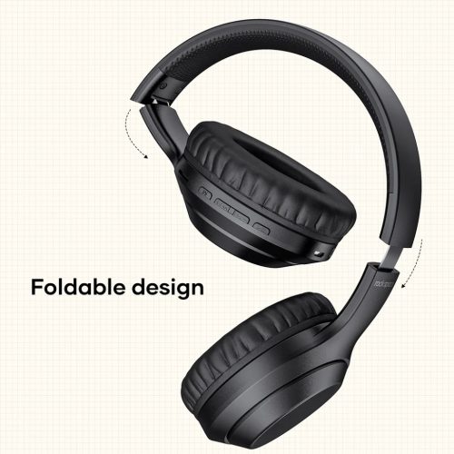 Rock Headphones O2 bluetooth fekete vezeték nélküli fejhallgató
