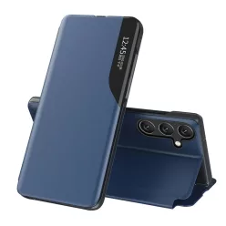   Etui Eco Leather View Case elegáns fliptok állvány funkcióval Samsung Galaxy A26 - kék tok