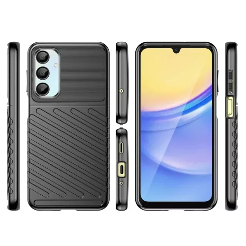 Thunder Case Samsung Galaxy A26 szilikon páncélozott tok - fekete tok