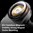 Rock mágneses autós tartó W36 Qi2 indukciós légkimeneti fekete,