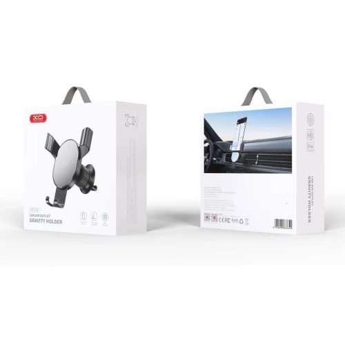 XO 126 ezüst-fekete szellőzőre erősíthető autós telefontartó