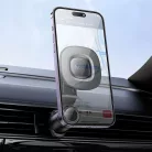HOCO mágneses autós telefontartó légbefúvóra H74 fekete fém szürke