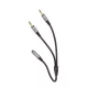 HOCO kábel AUX 2 az 1-ben 3,5 mm jack (női) 2 x 3,5 mm jack (férfi) UPA21 0,25 m fém szürke