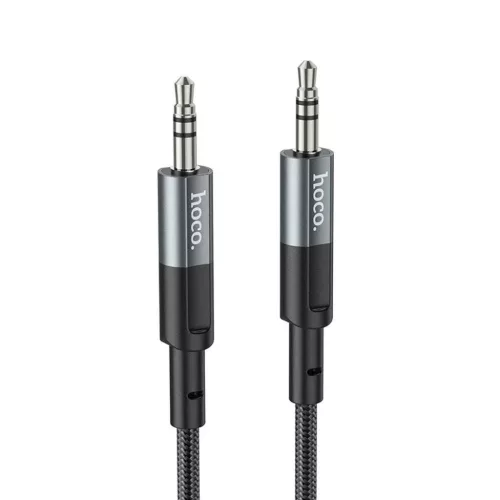 HOCO kábel AUX Jack 3,5 mm (férfi) Jack 3,5 mm (férfi) UPA23 1 m fém szürke