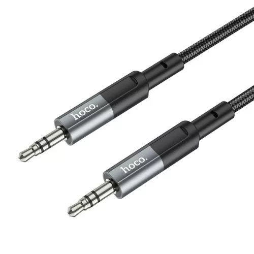 HOCO kábel AUX Jack 3,5 mm (férfi) Jack 3,5 mm (férfi) UPA23 1 m fém szürke