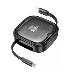   HOCO kábel Minden-az-egyben visszahúzható töltő adatkábel készlet PD 3A 60W U140 0,95 m fekete