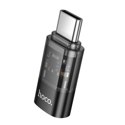 HOCO adapter Type C (férfi) - Lightning (női) UA36D átlátszó fekete