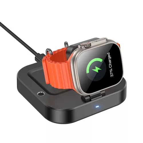 HOCO vezeték nélküli töltő 3 az 1-ben kompatibilis Apple Watch 3A 5W CQ16A fekete
