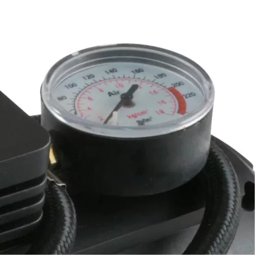 SAL 90304 autós kompresszor, 250 PSI, 18 bar, 10 A, 3 fúvókaadapter, 2,5m vezeték