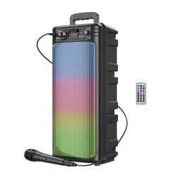   HOCO vezeték nélküli hangszóró bluetooth + vezetékes mikrofon BS52 fekete