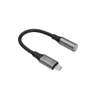 Forever adapter audio AJL-01 jack 3,5 mm - Lightning fekete