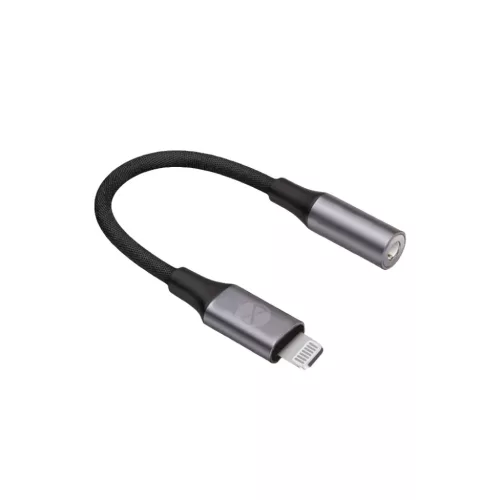 Forever adapter audio AJL-01 jack 3,5 mm - Lightning fekete
