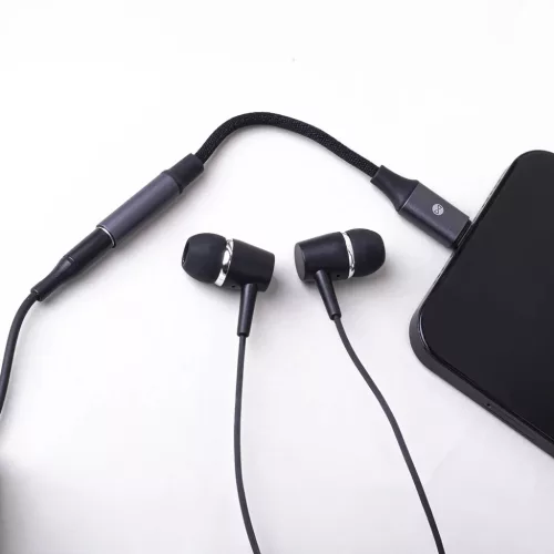 Forever adapter audio AJL-01 jack 3,5 mm - Lightning fekete