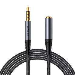   Joyroom sztereó audio kábel AUX 3.5 mm mini jack (férfi) - mini jack (női) 1.2 m fekete (SY-A09)