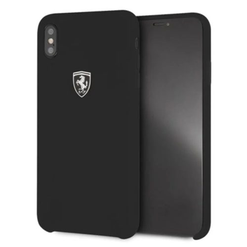 Ferrari Hardcase FEOSIHCI65BK iPhone Xs Max fekete/fekete Silicone Off track tok