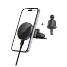 Tech-protect Mm15w-v5 Mágneses Magsafe Cd & Vent Autós Tartó Vezeték Nélküli Töltő 15w Fekete/fekete