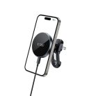 Tech-protect Mm15w-v5 Mágneses Magsafe Stability Ventilációs Rács Autós Tartó Vezeték nélküli Töltő 15w Fekete/fekete
