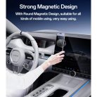 Autós telefontartó (C227) - Mágneses vákuumos tapadókorong, műszerfalra, 360 fokban forgatható, 16N, univerzális - Fekete Yesido