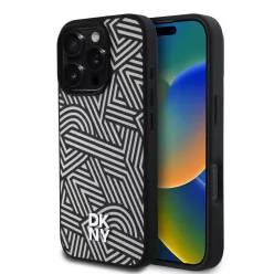   iPhone 16 Pro Elefántcsont DKNY PU Bőr Crosswalk Minta Magsafe tok