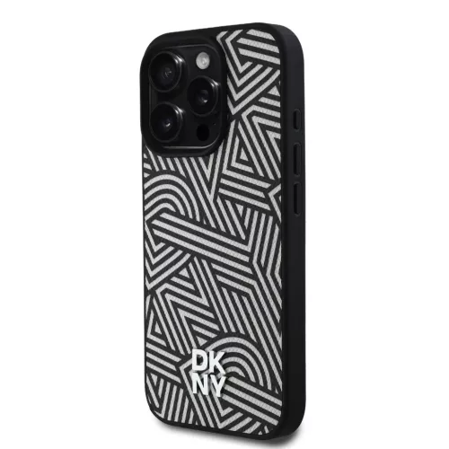 iPhone 16 Pro Elefántcsont DKNY PU Bőr Crosswalk Minta Magsafe tok