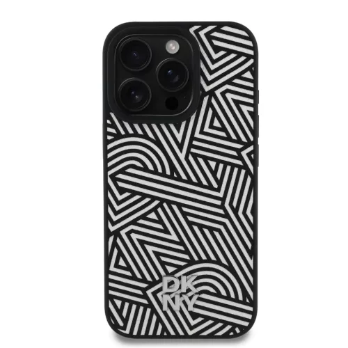 iPhone 16 Pro Elefántcsont DKNY PU Bőr Crosswalk Minta Magsafe tok
